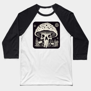 poisonous mushrooms skull Baseball T-Shirt